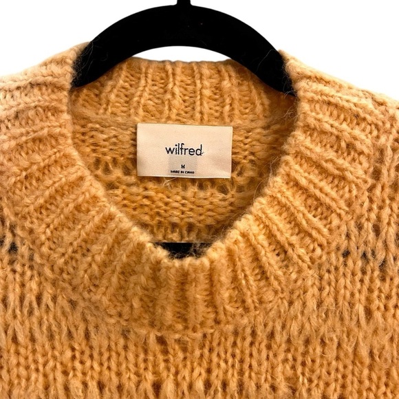 Aritzia Wilfred Lune Alpaca Sweater- Cropped Crewneck Neutral Sweater- Medium - Picture 10 of 13